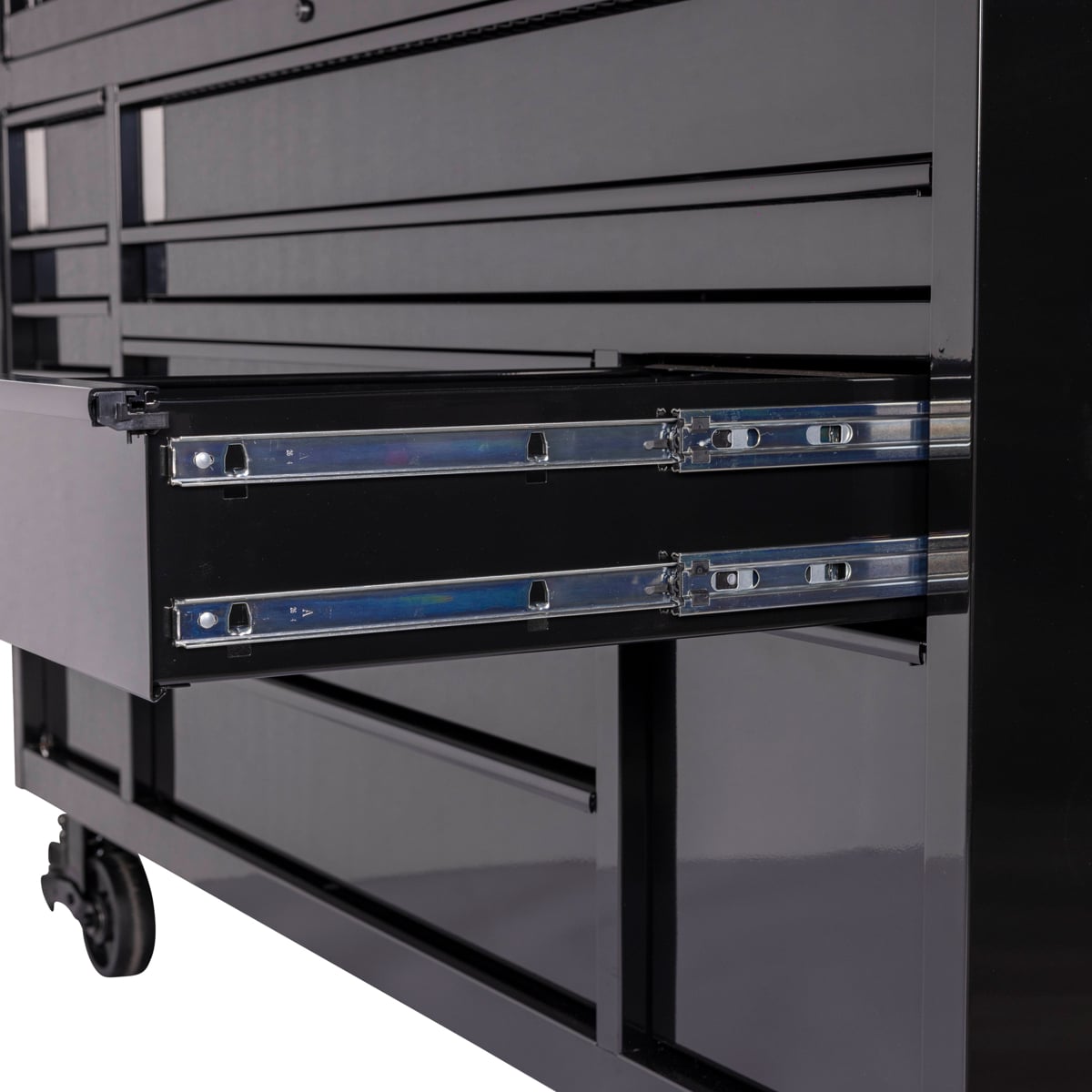SGS Pro 72in 14 Drawer Roller Cabinet with Top Hutch | Black